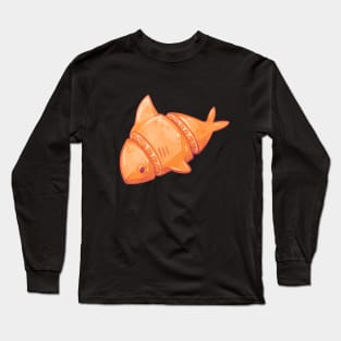 Cute Orange Shark Long Sleeve T-Shirt